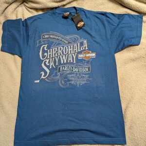 Harley-Davidson Blue Cherohala Skyway Long Sleeve Tee
